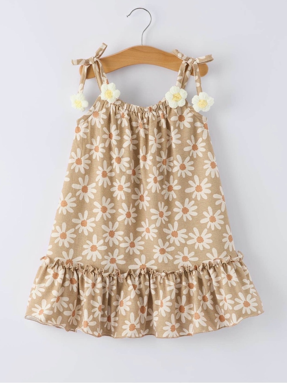 Rylee Faith Floral Daisy Girl Spaghetti Strap Dress